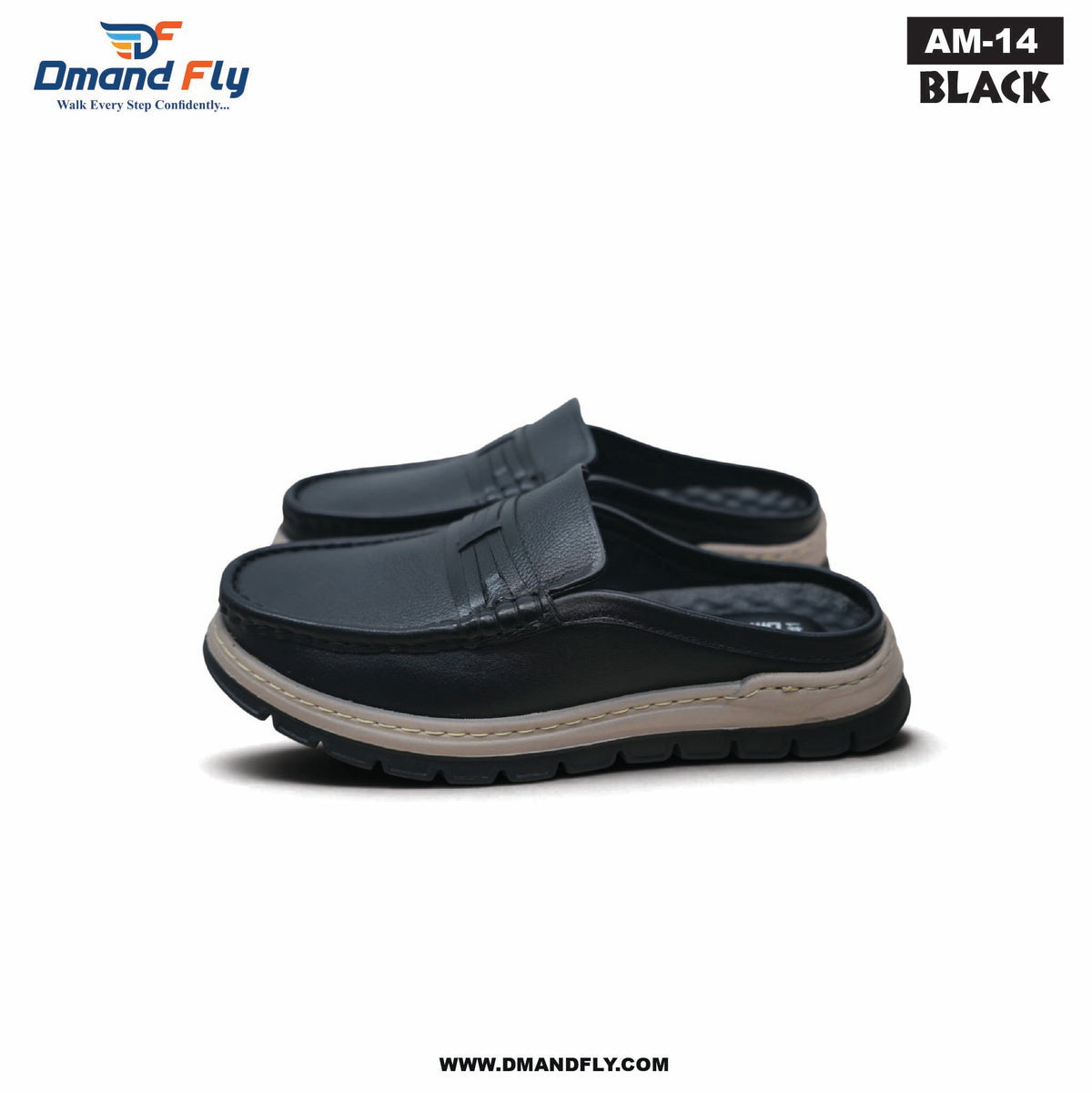 AM-14 Original Leather Half Casula Shoe (Black)