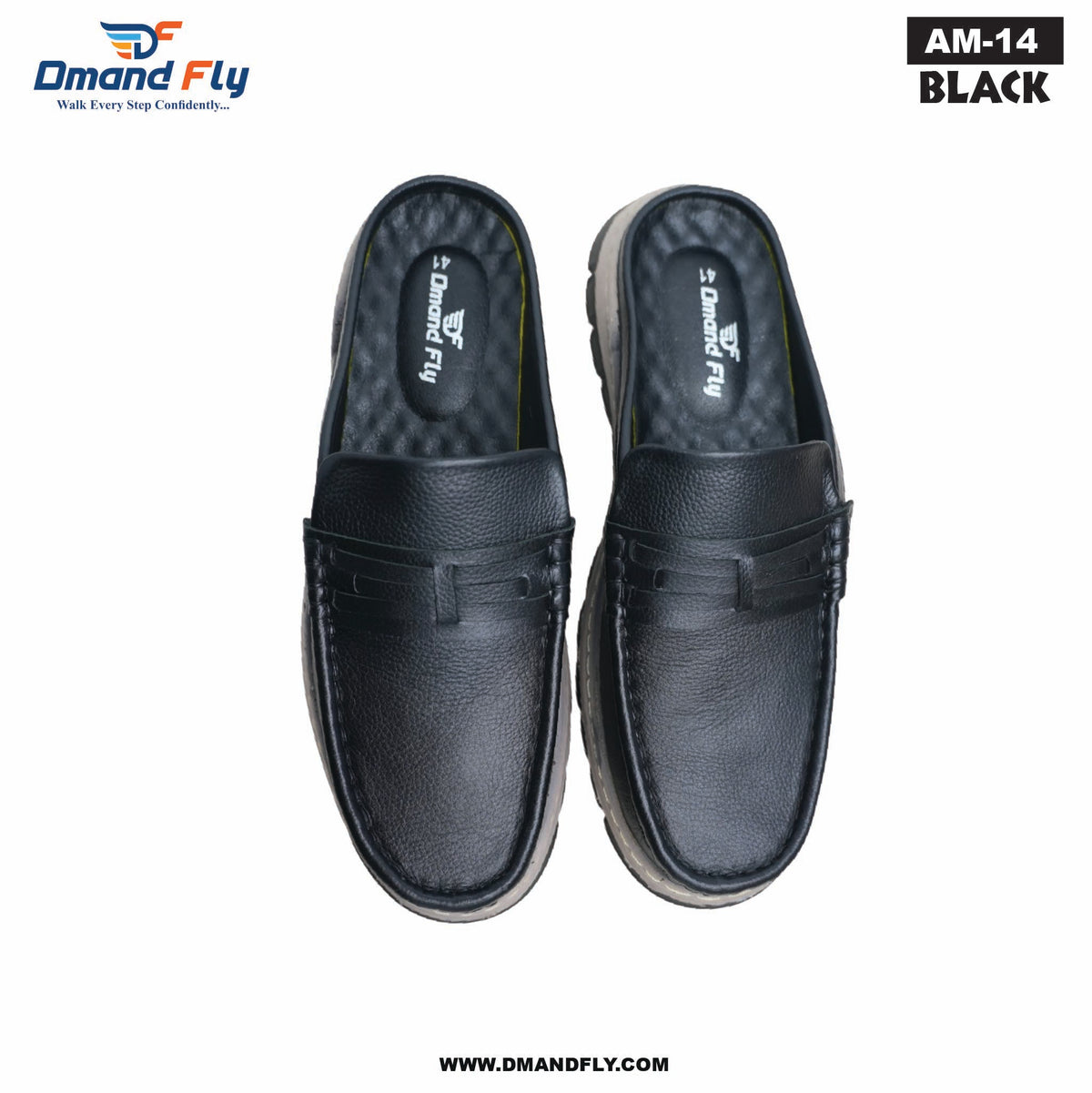 AM-14 Original Leather Half Casula Shoe (Black)