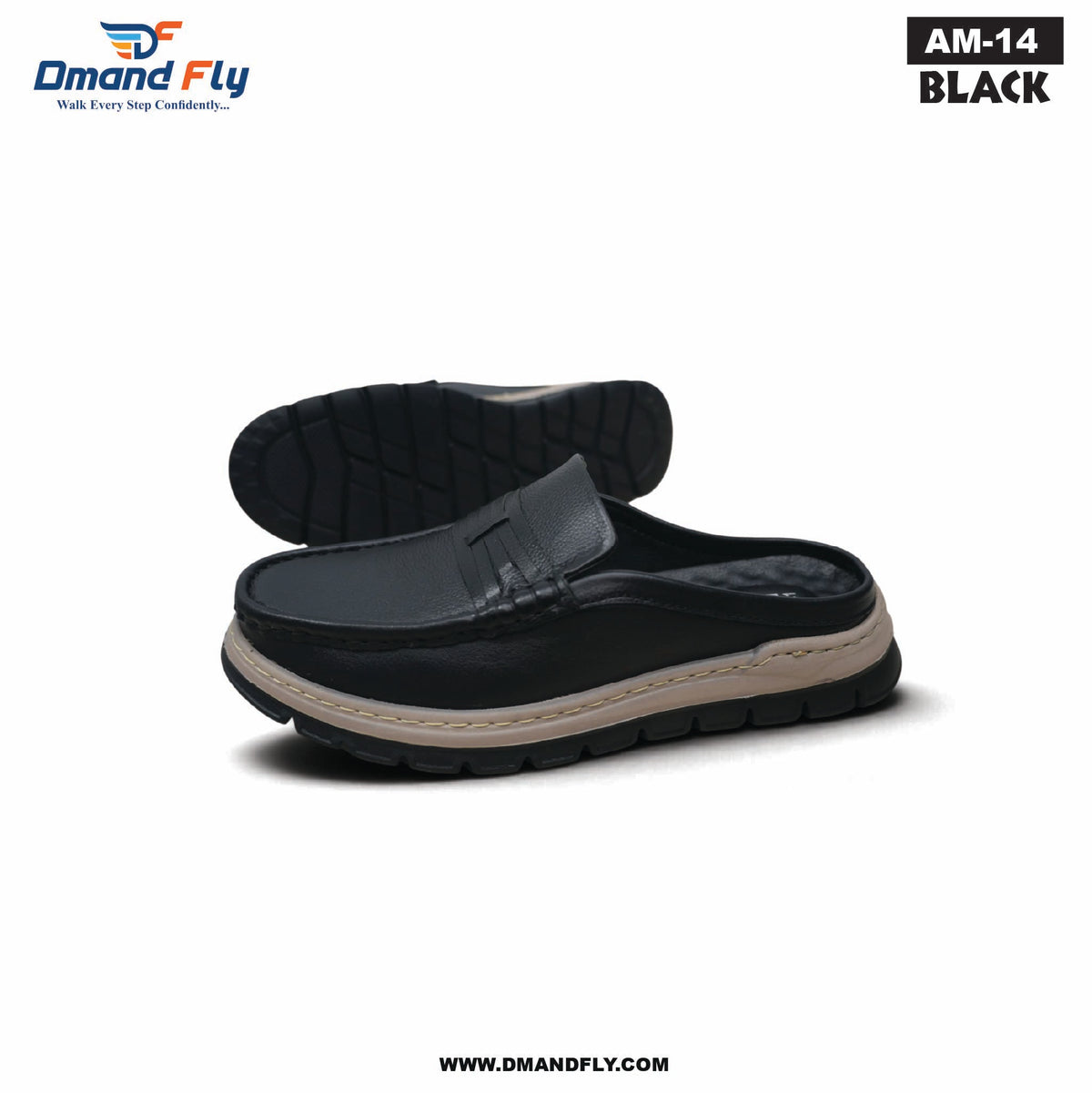 AM-14 Original Leather Half Casula Shoe (Black)