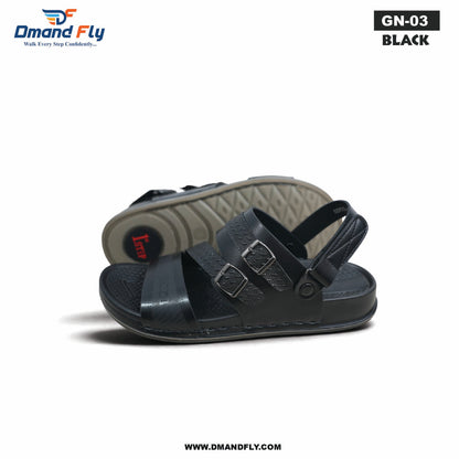 GN-03 Sythetic Leather Sandal (Black)