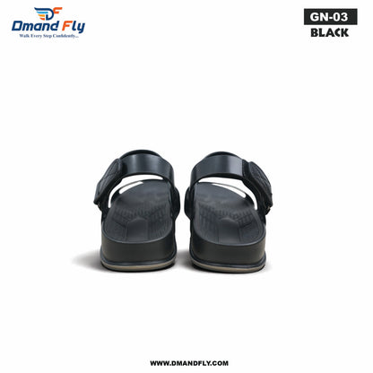 GN-03 Sythetic Leather Sandal (Black)