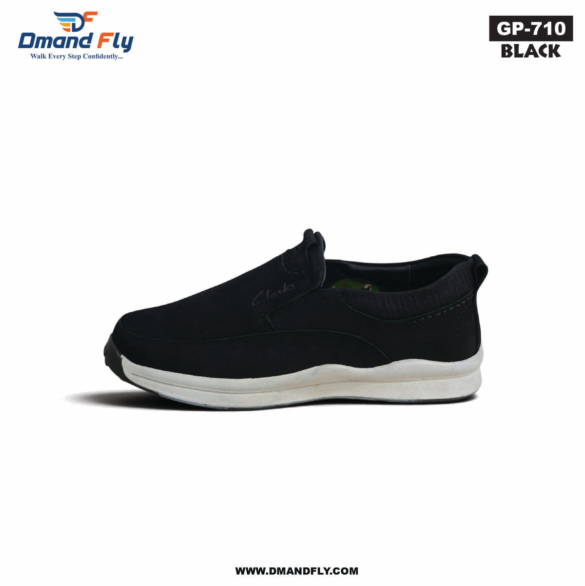 GP-710 Leather Casual Shoe (Black)