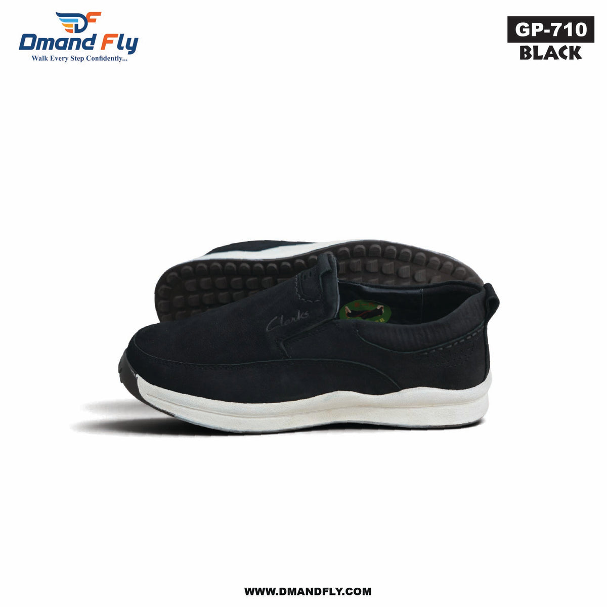 GP-710 Leather Casual Shoe (Black)