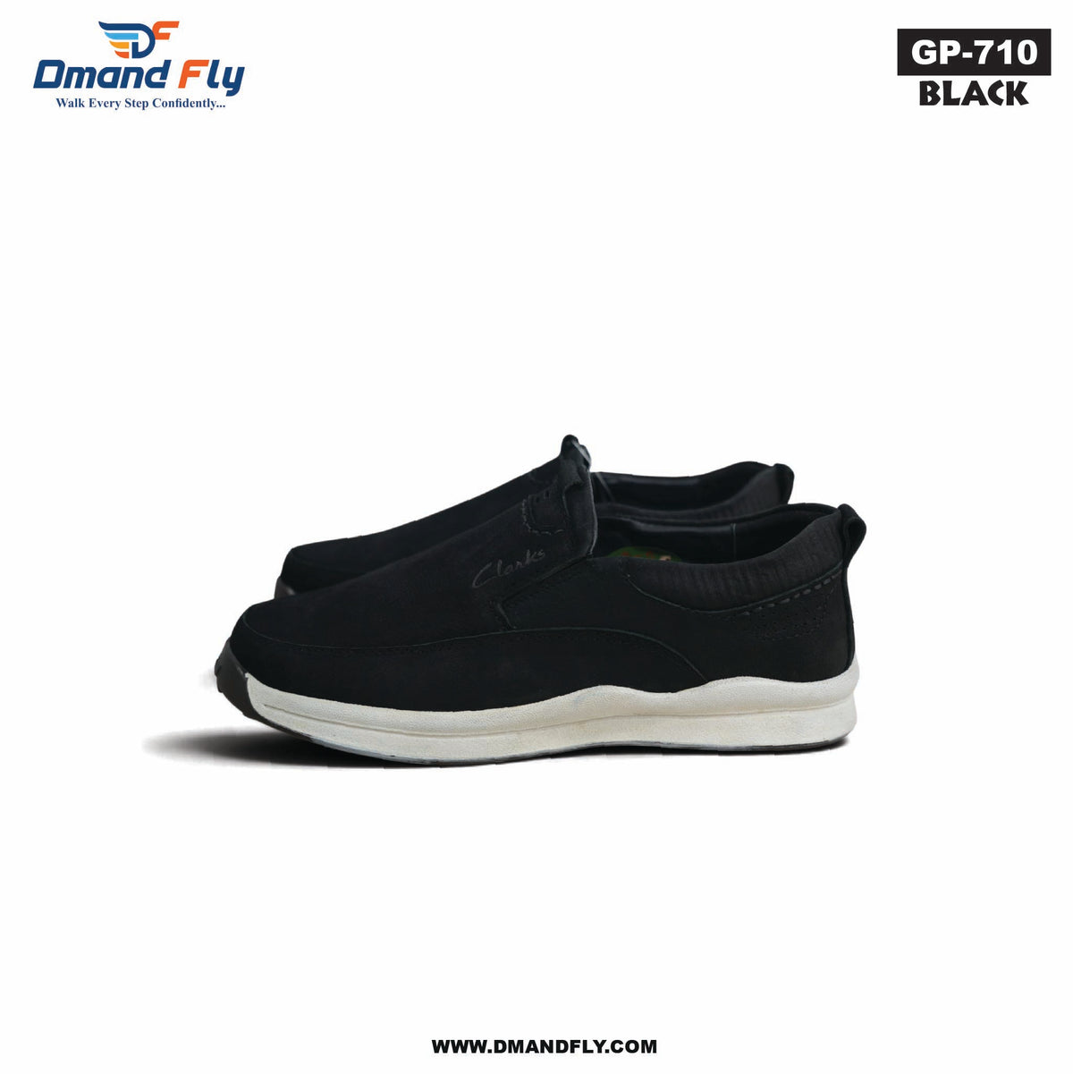 GP-710 Leather Casual Shoe (Black)