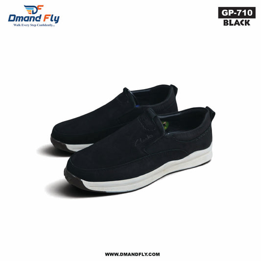 GP-710 Leather Casual Shoe (Black)