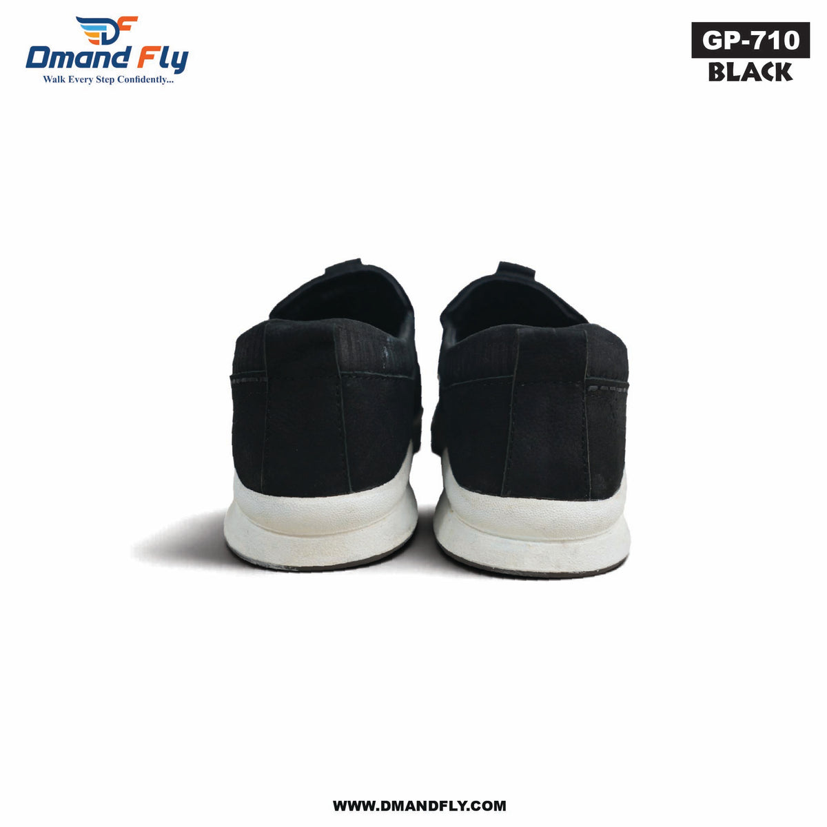GP-710 Leather Casual Shoe (Black)