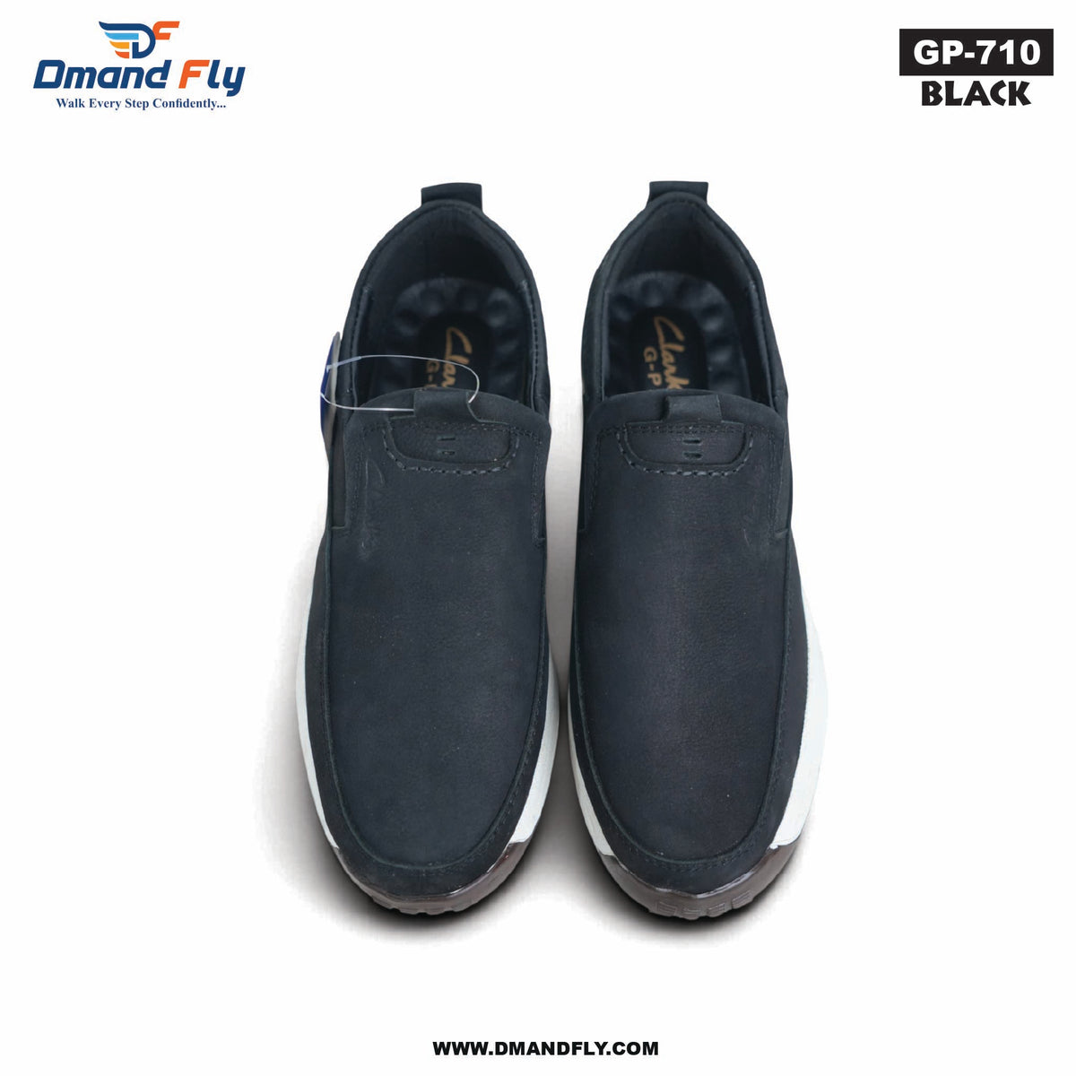 GP-710 Leather Casual Shoe (Black)