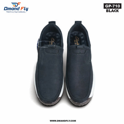 GP-710 Leather Casual Shoe (Black)