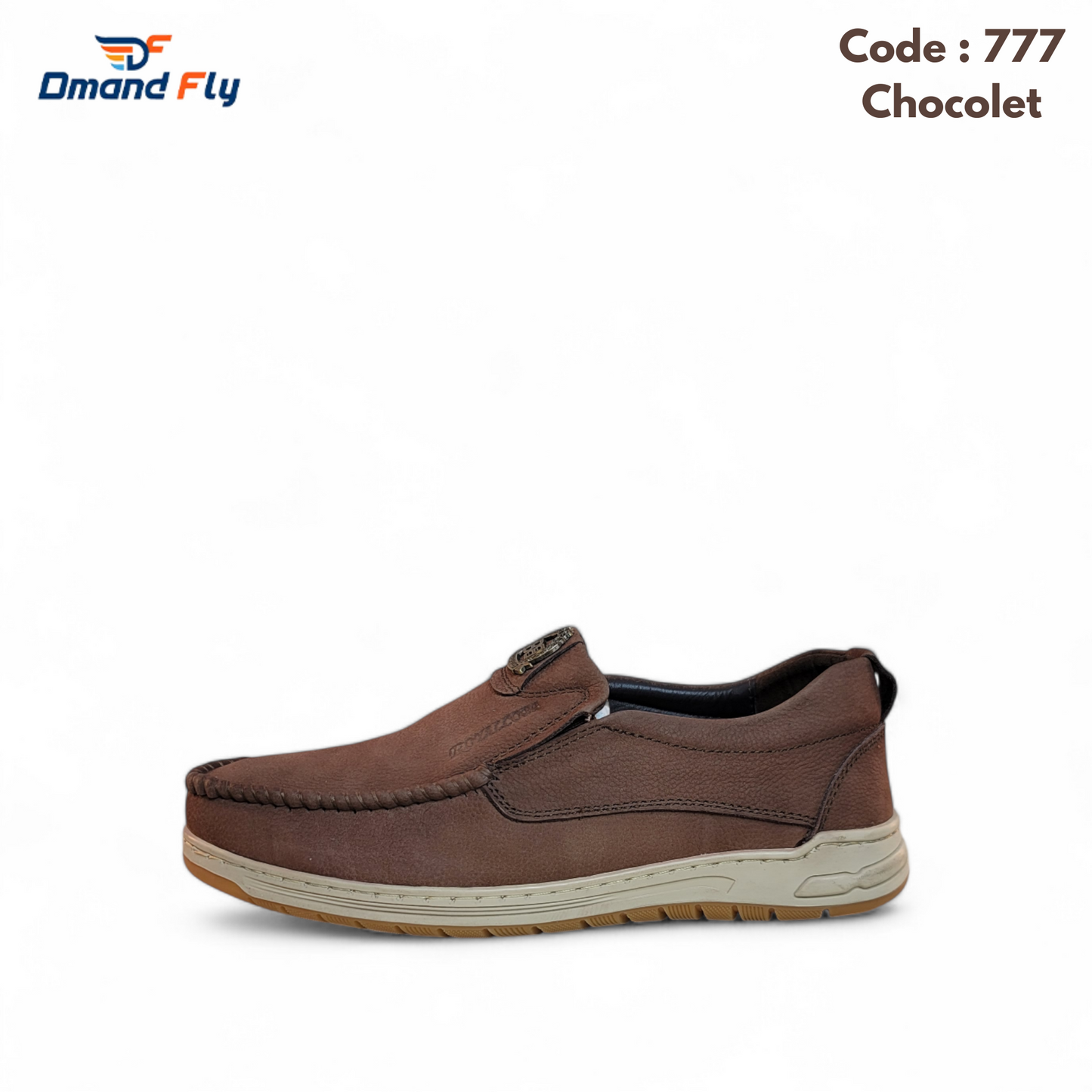 Premium Leather Casual Shoes - 777 (Chocolate)