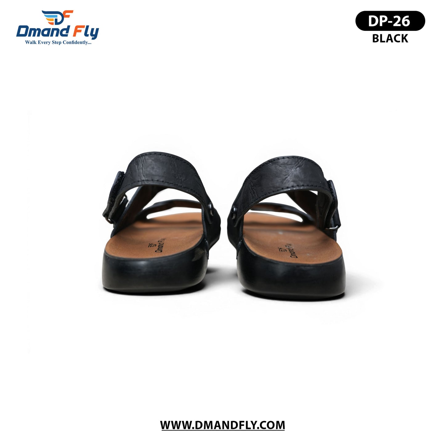 DP-26 Leather Sandal (Black)