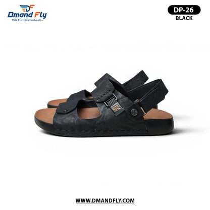DP-26 Leather Sandal (Black)