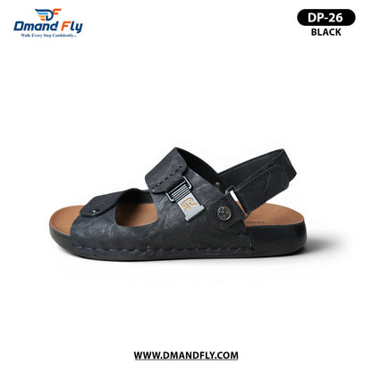 DP-26 Leather Sandal (Black)