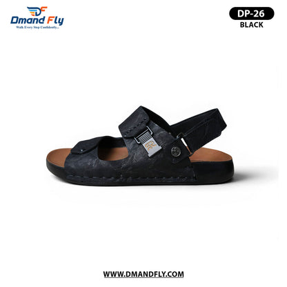 DP-26 Leather Sandal (Black)
