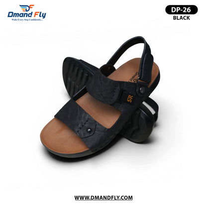 DP-26 Leather Sandal (Black)