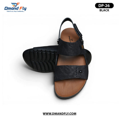DP-26 Leather Sandal (Black)