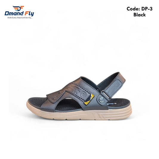 DP-3 Premium Leather Sandal (Black)