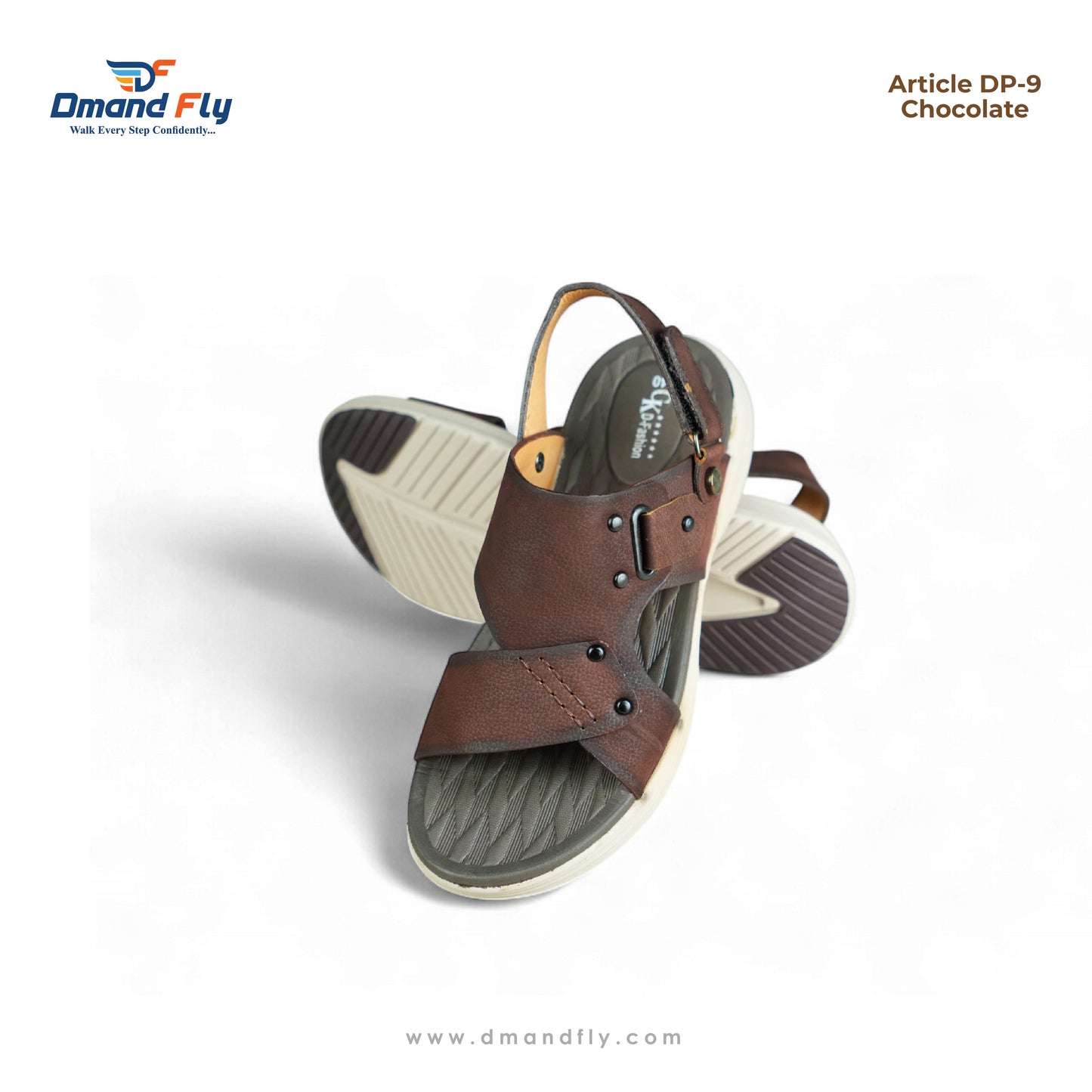 DP-9 Leather Sandal (Chocolate)