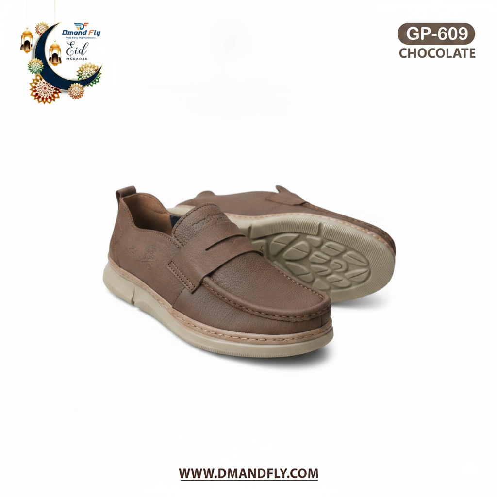 GP-609 Leather Casual Shoe (Chocolate)