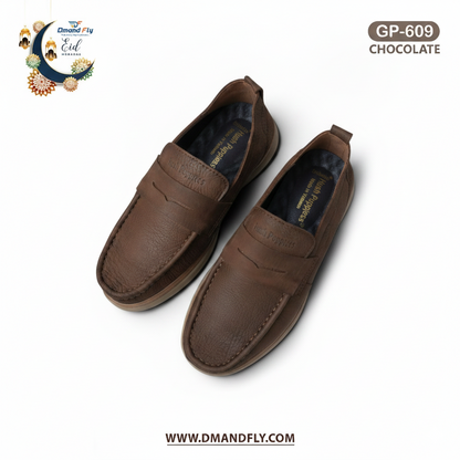GP-609 Leather Casual Shoe (Chocolate)