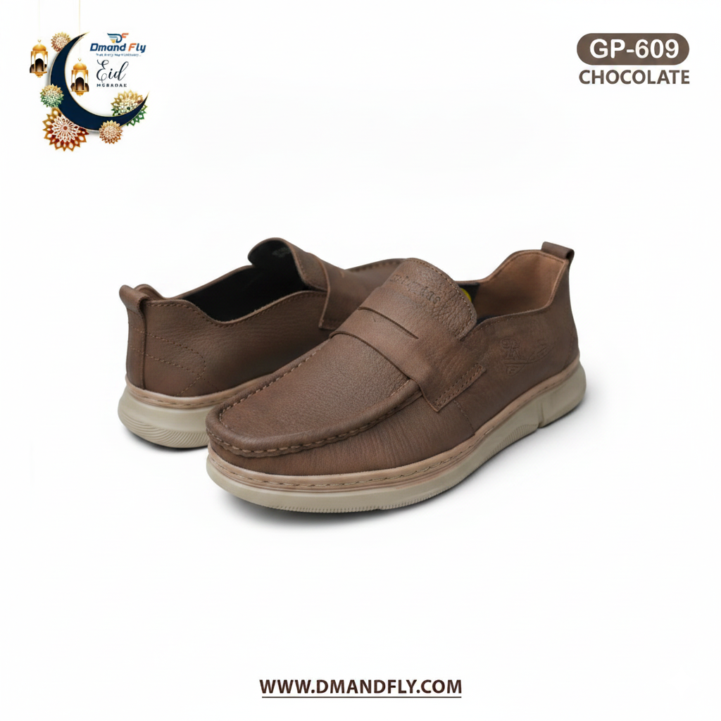 GP-609 Leather Casual Shoe (Chocolate)