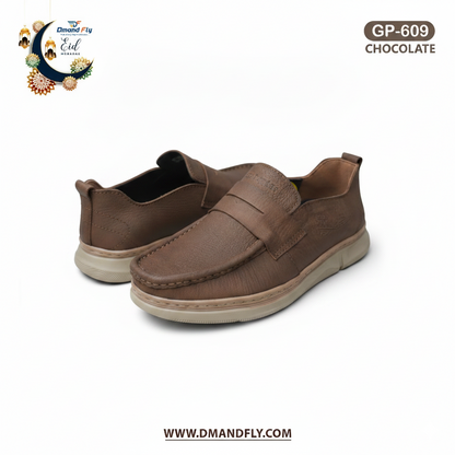 GP-609 Leather Casual Shoe (Chocolate)