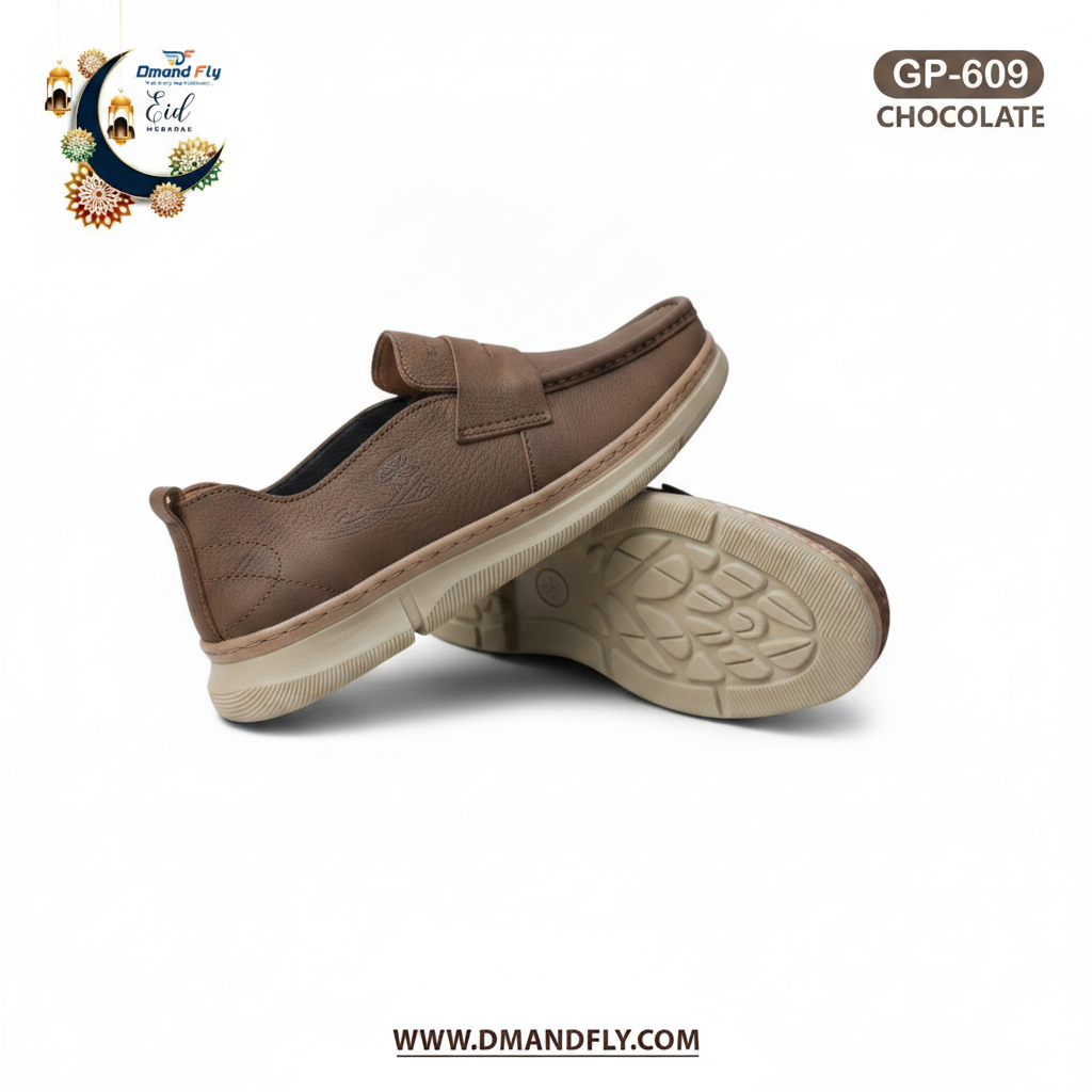 GP-609 Leather Casual Shoe (Chocolate)