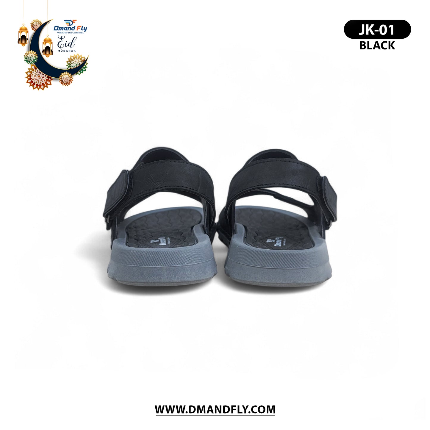JK-01 Leather Sandal (Black)