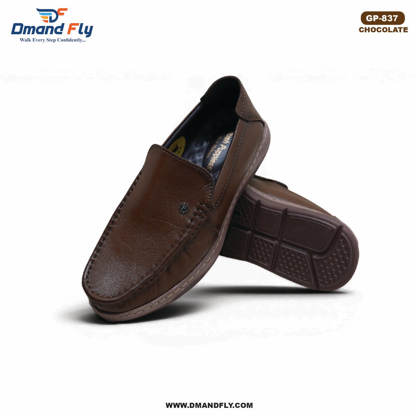 GP-837 Leather Casual Shoe (Chocolate)