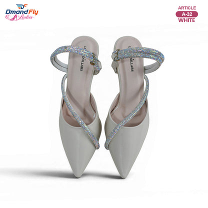 A-32 Ladies Pencils Heel (White)
