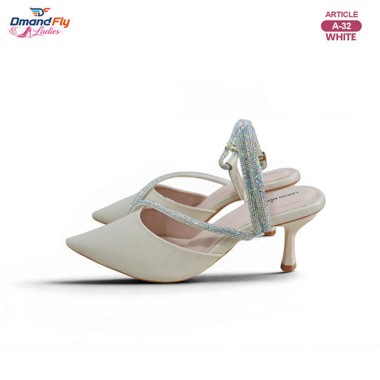 A-32 Ladies Pencils Heel (White)