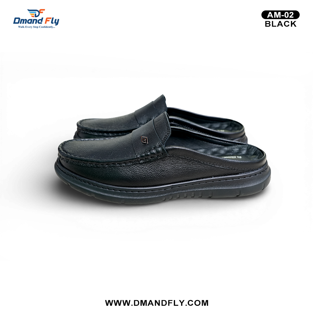 AM-02 Half Casul  Original Leather Shoe (Black)