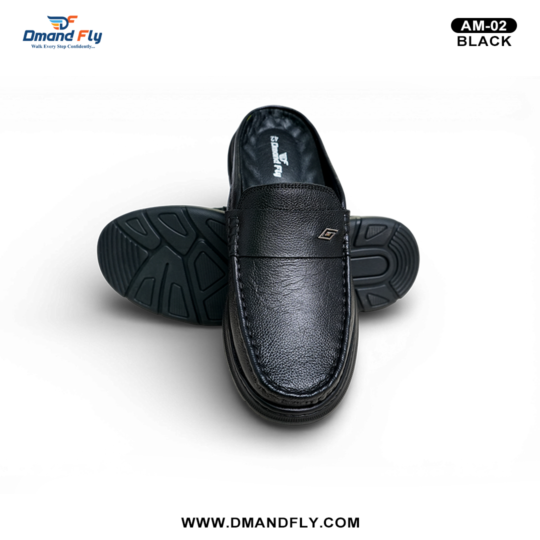 AM-02 Half Casul  Original Leather Shoe (Black)
