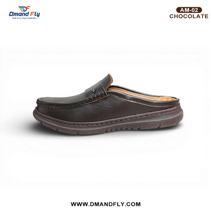 AM-02 Half Casul  Original Leather Shoe (Chocolate)