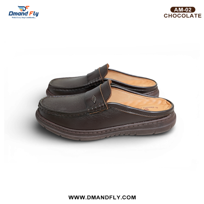AM-02 Half Casul  Original Leather Shoe (Chocolate)