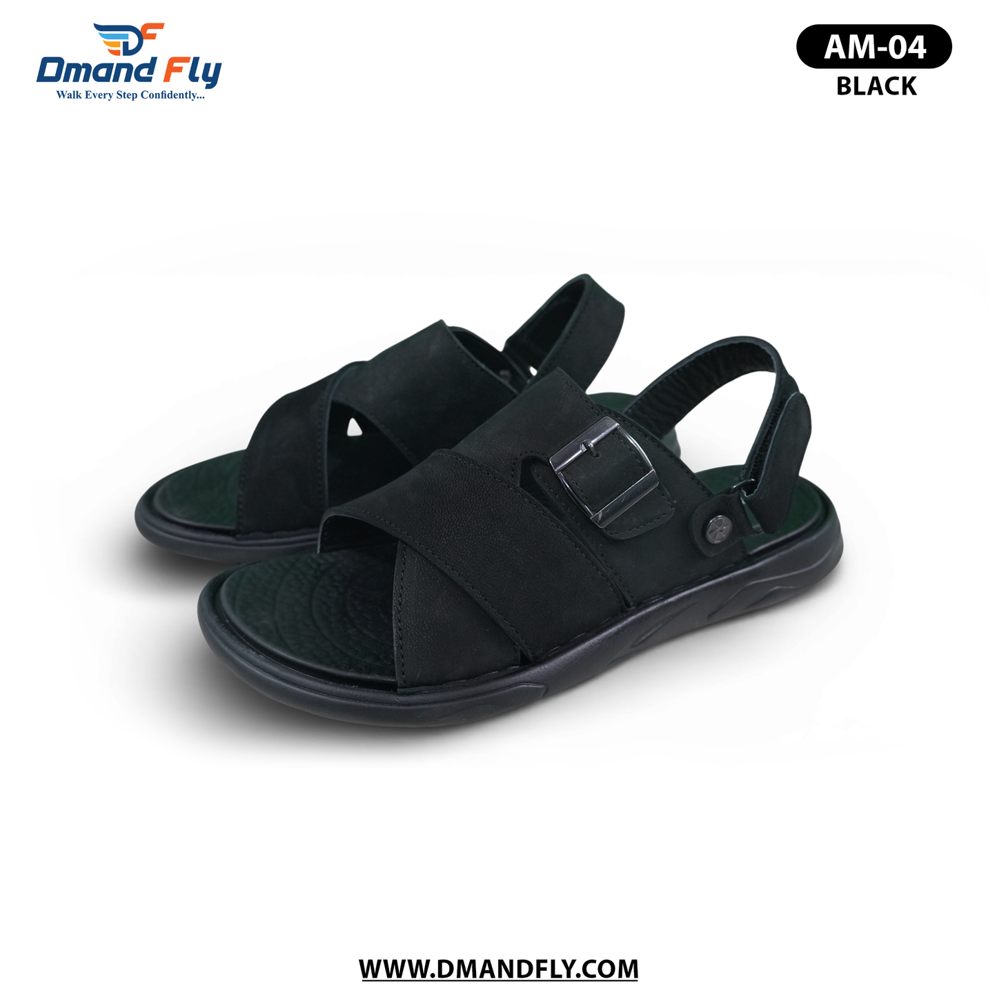 AM-04 Belt Sandal (Black)
