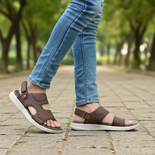 DP-11 Leather Sandal (Chocolate)