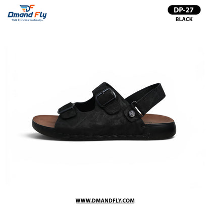 DP-27 Leather Sandal (Black)