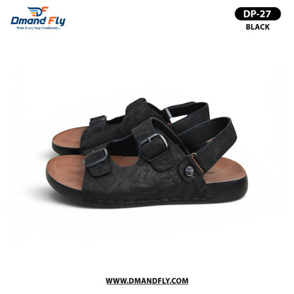 DP-27 Leather Sandal (Black)