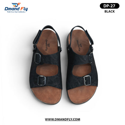 DP-27 Leather Sandal (Black)