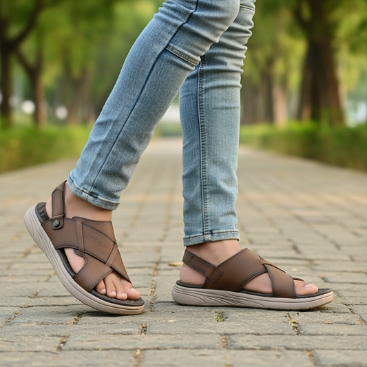 DP-7 Leather Sandal (Chocolate)