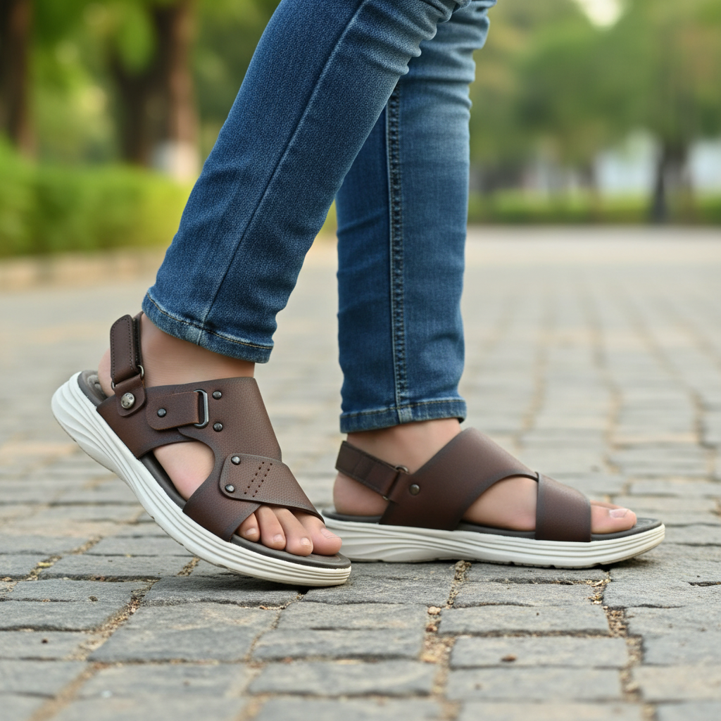 DP-9 Leather Sandal (Chocolate)