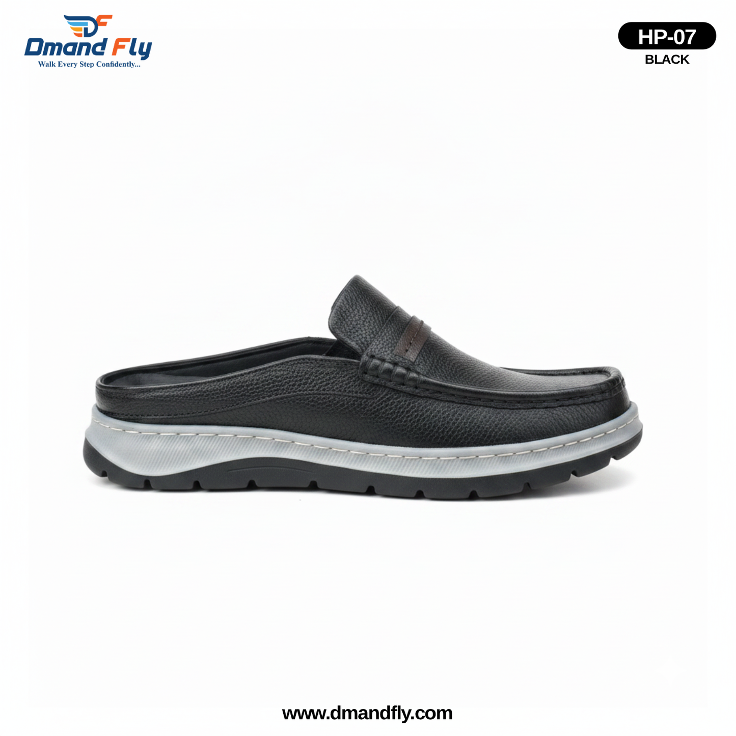 HP-07 Primium Quality Half Shoe (Black)