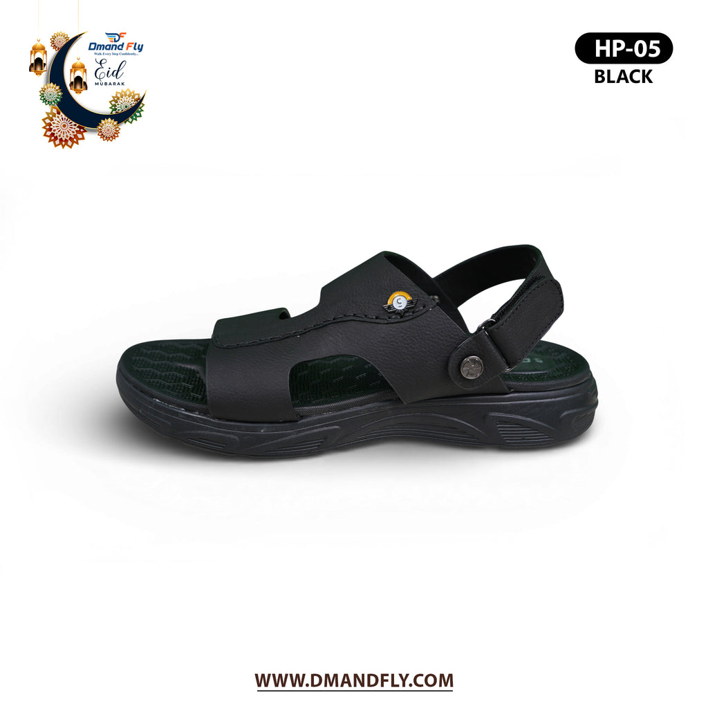 HP-05 Leather Sandal (Black)