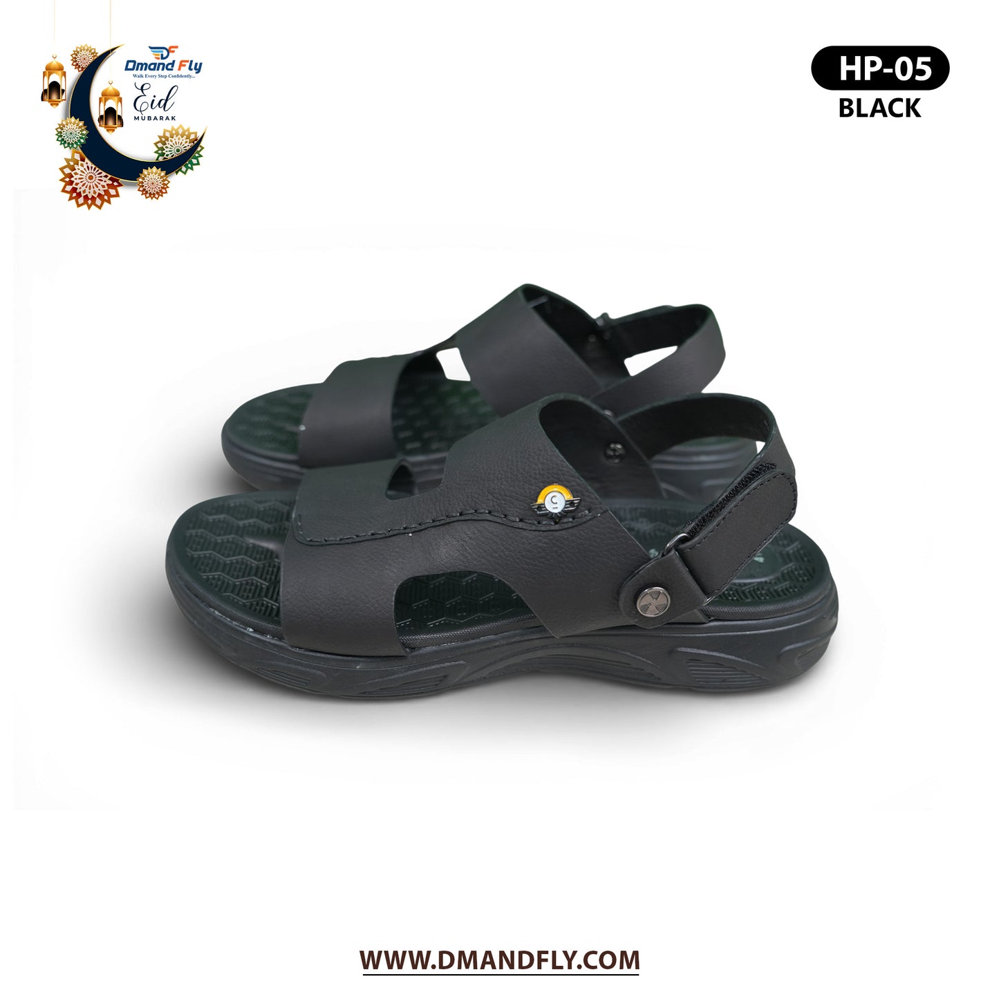 HP-05 Leather Sandal (Black)