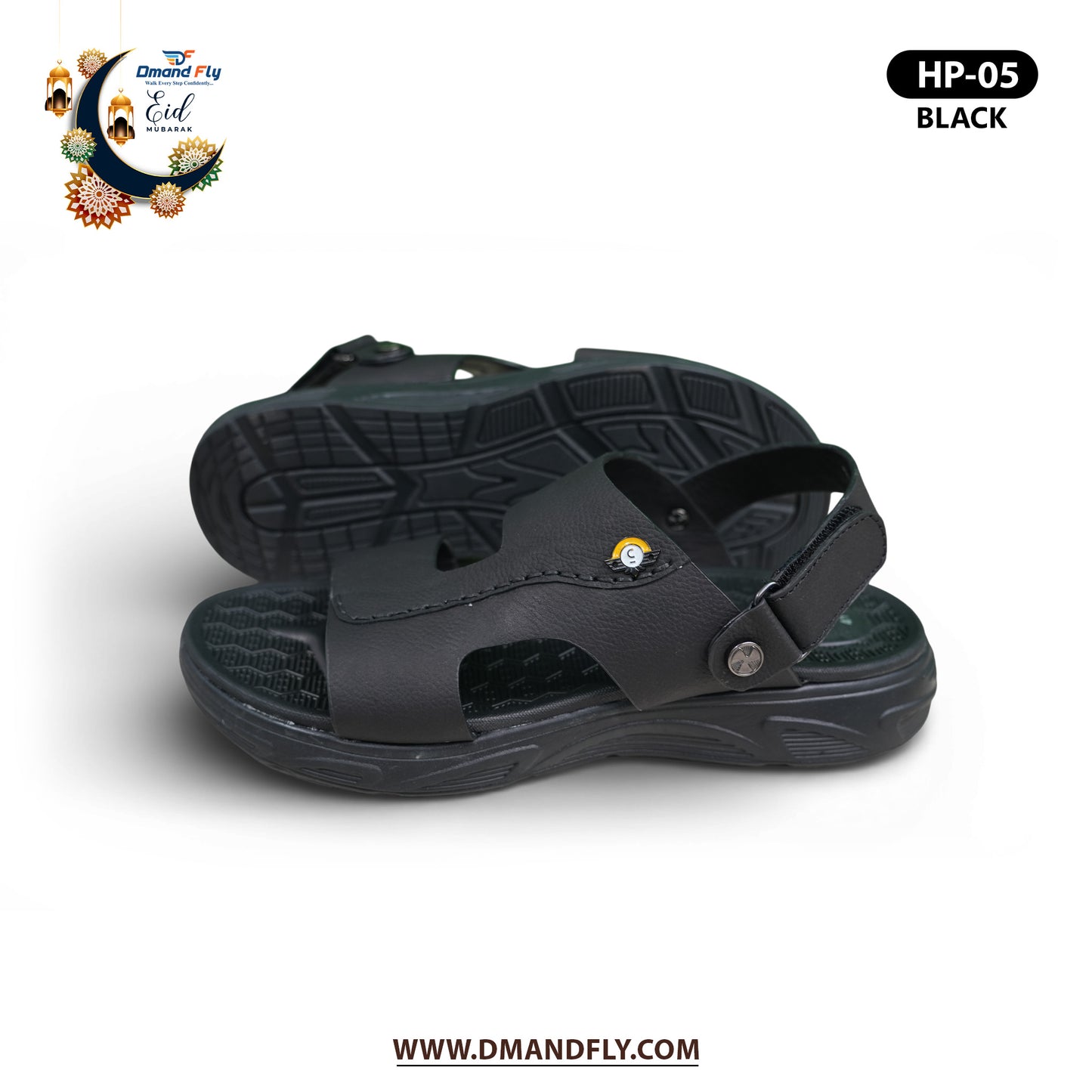 HP-05 Leather Sandal (Black)