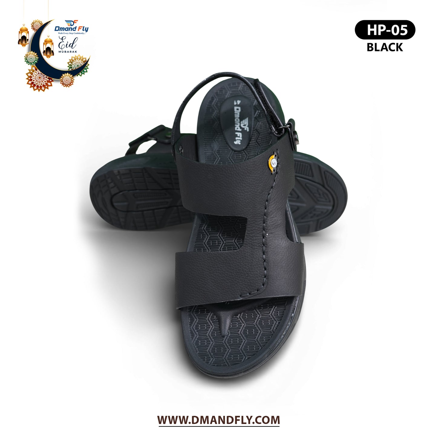 HP-05 Leather Sandal (Black)