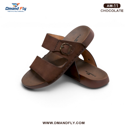 AM-11 Two Part Leather Sandal (Chocolate)