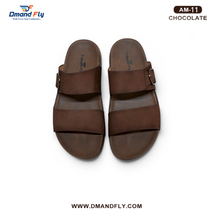 AM-11 Two Part Leather Sandal (Chocolate)