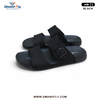AM-11 Two Part Leather Sandal (Black)