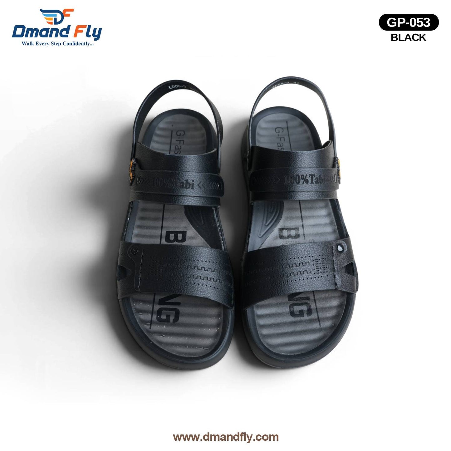 GP-053 Leather Sandal (Black)